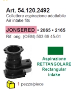  COLETTORE ASPIRAZIONE