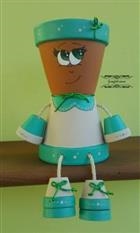 Bambolina in terracotta green water Bambolina in terracotta green water