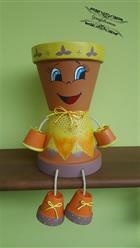 Bambolina in terracotta girasole Bambolina in terracotta girasole