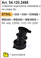  COLETTORE ASPIRAZIONE