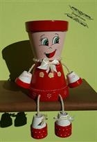 Bambolina in terracotta lady red Bambolina in terracotta lady red