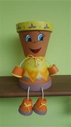 Bambolina in terracotta girasole Bambolina in terracotta girasole