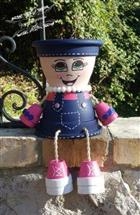 Bambolina in terracotta Lady Button Bambolina in terracotta Lady Button